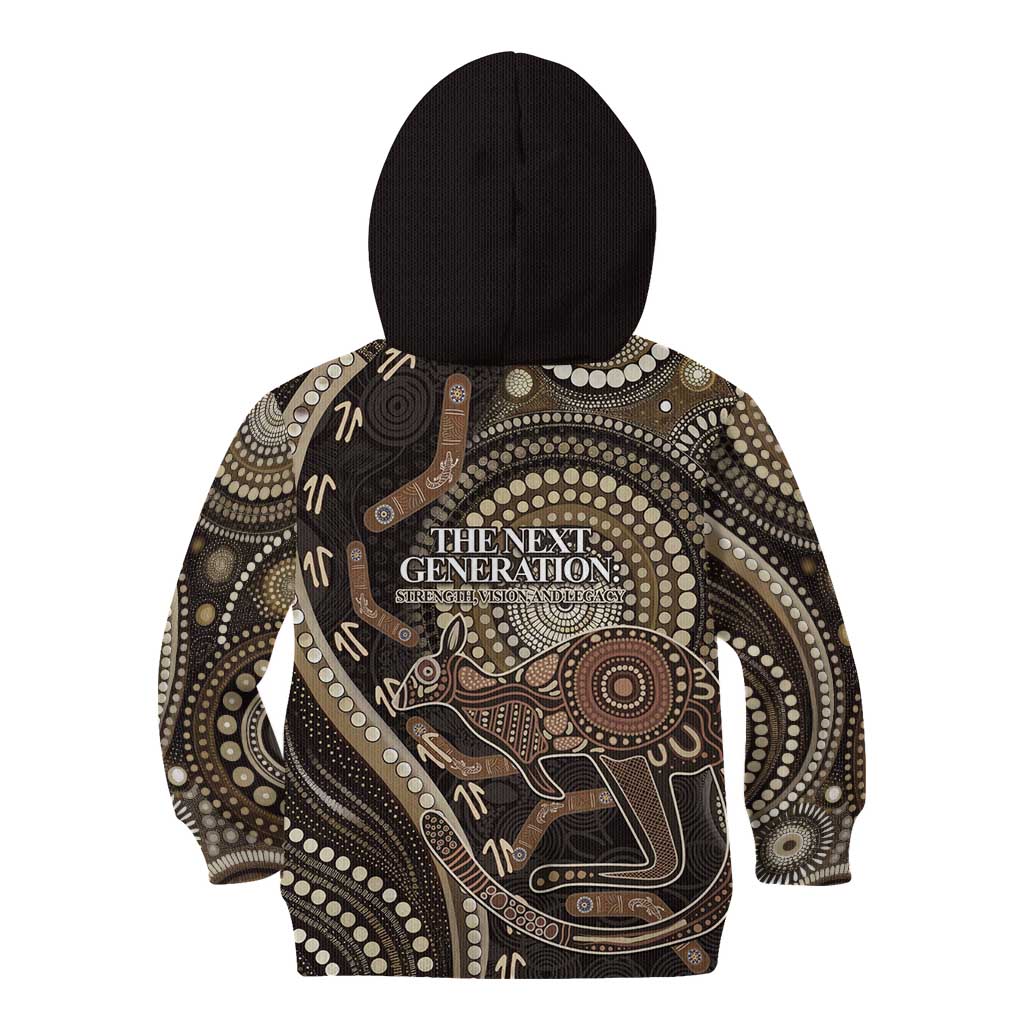 Australia NAIDOC Week 2025 Kid Hoodie Boomerang Kangaroo Indigenous Art