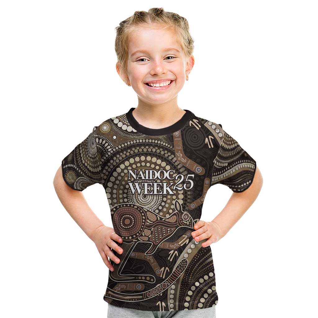 Australia NAIDOC Week 2025 Kid T Shirt Boomerang Kangaroo Indigenous Art