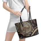 Australia NAIDOC Week 2025 Leather Tote Bag Boomerang Kangaroo Indigenous Art