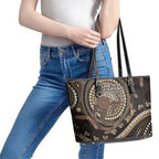 Australia NAIDOC Week 2025 Leather Tote Bag Boomerang Kangaroo Indigenous Art