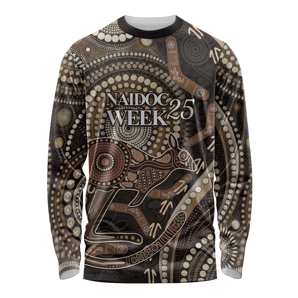 Australia NAIDOC Week 2025 Long Sleeve Shirt Boomerang Kangaroo Indigenous Art