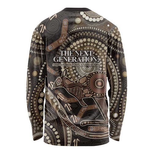 Australia NAIDOC Week 2025 Long Sleeve Shirt Boomerang Kangaroo Indigenous Art