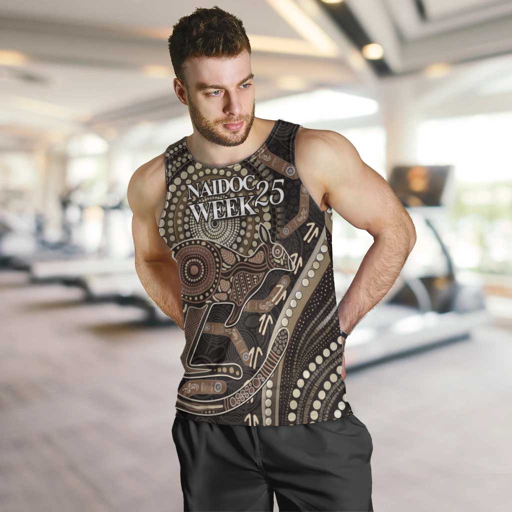 Australia NAIDOC Week 2025 Men Tank Top Boomerang Kangaroo Indigenous Art
