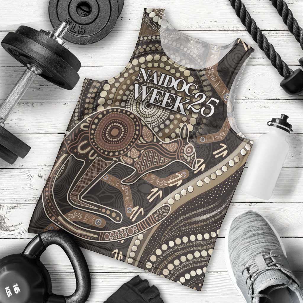 Australia NAIDOC Week 2025 Men Tank Top Boomerang Kangaroo Indigenous Art