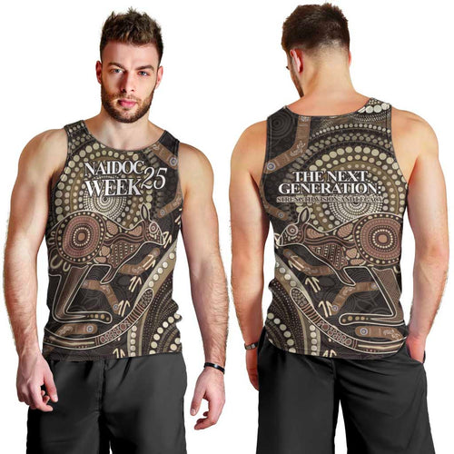 Australia NAIDOC Week 2025 Men Tank Top Boomerang Kangaroo Indigenous Art