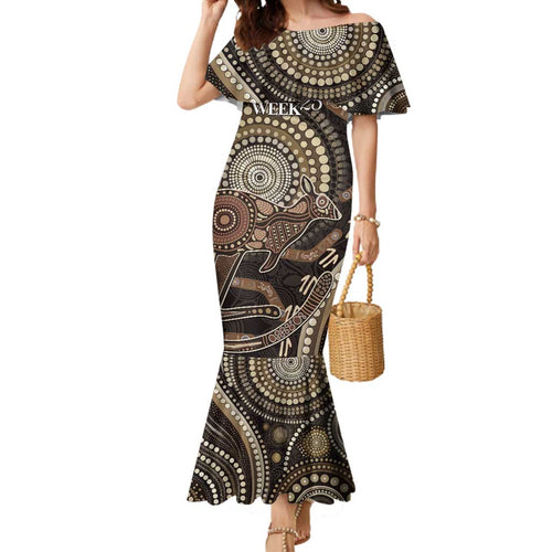 Australia NAIDOC Week 2025 Mermaid Dress Boomerang Kangaroo Indigenous Art