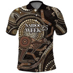 Australia NAIDOC Week 2025 Polo Shirt Boomerang Kangaroo Indigenous Art