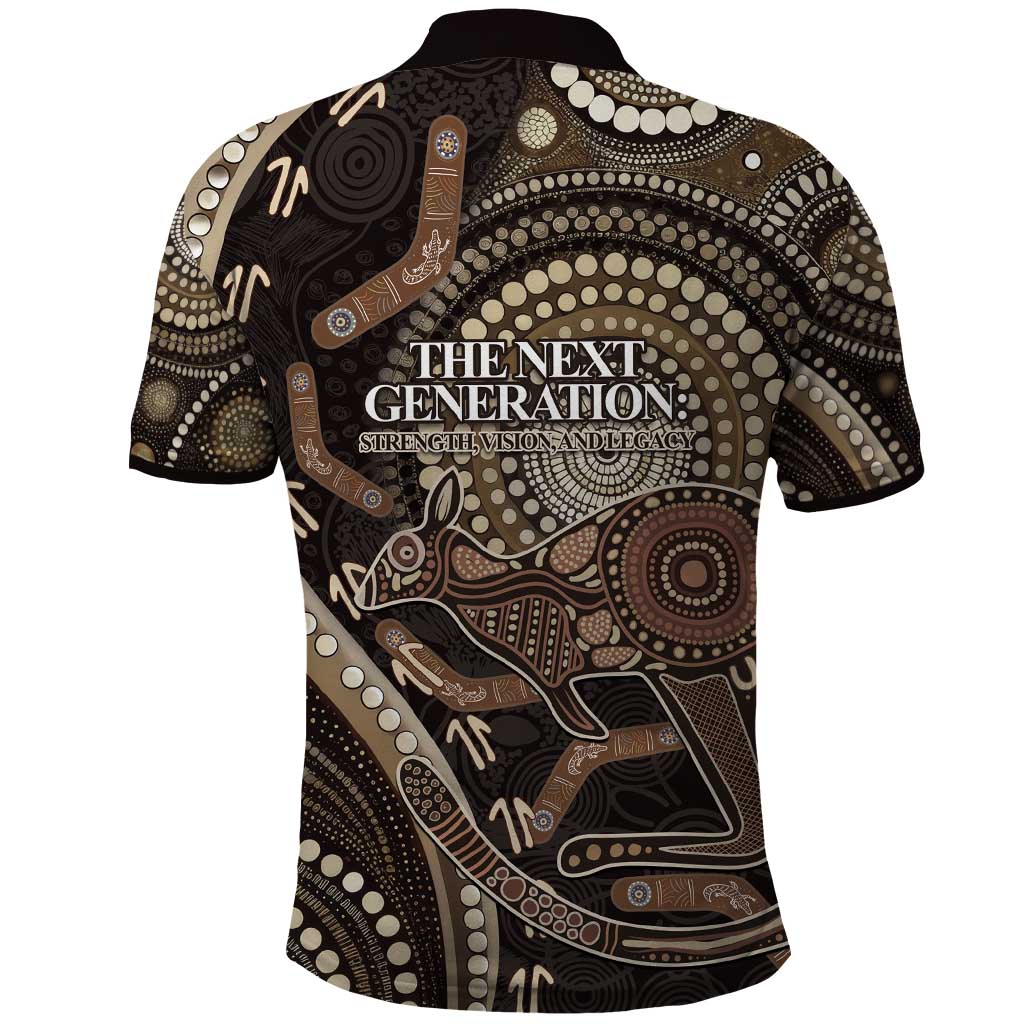 Australia NAIDOC Week 2025 Polo Shirt Boomerang Kangaroo Indigenous Art