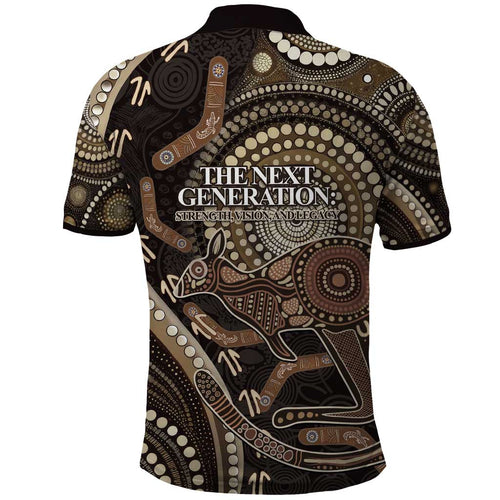 Australia NAIDOC Week 2025 Polo Shirt Boomerang Kangaroo Indigenous Art