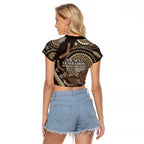 Australia NAIDOC Week 2025 Raglan Cropped T Shirt Boomerang Kangaroo Indigenous Art