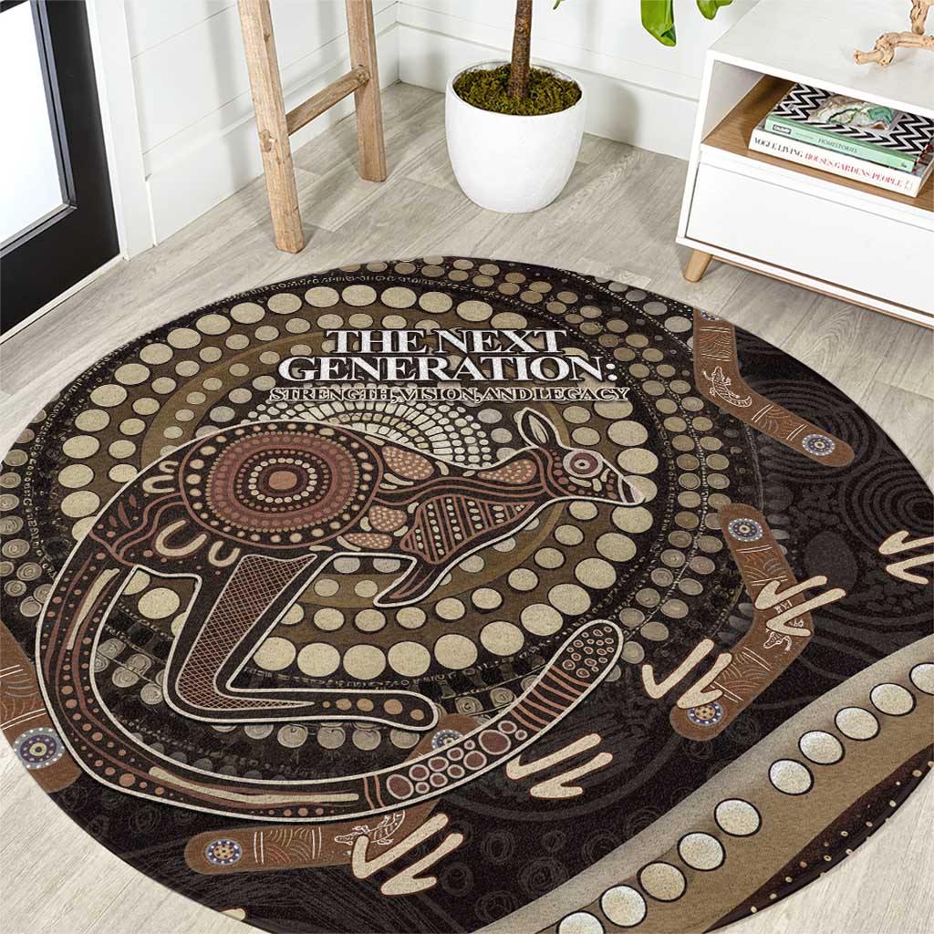 Australia NAIDOC Week 2025 Round Carpet Boomerang Kangaroo Indigenous Art