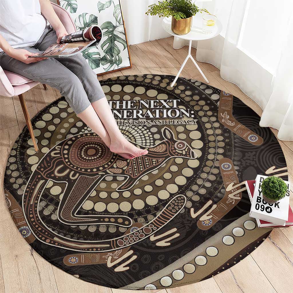 Australia NAIDOC Week 2025 Round Carpet Boomerang Kangaroo Indigenous Art
