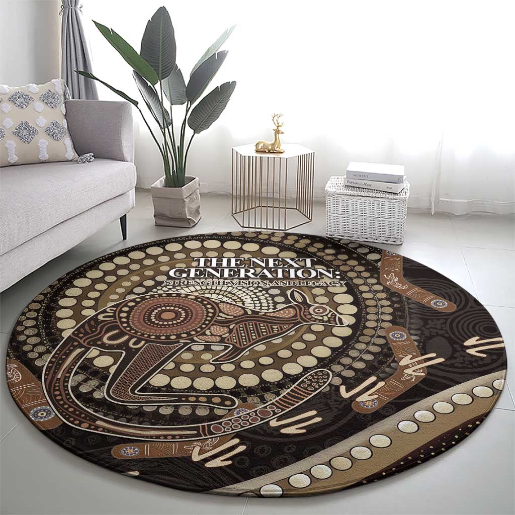 Australia NAIDOC Week 2025 Round Carpet Boomerang Kangaroo Indigenous Art
