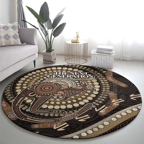 Australia NAIDOC Week 2025 Round Carpet Boomerang Kangaroo Indigenous Art
