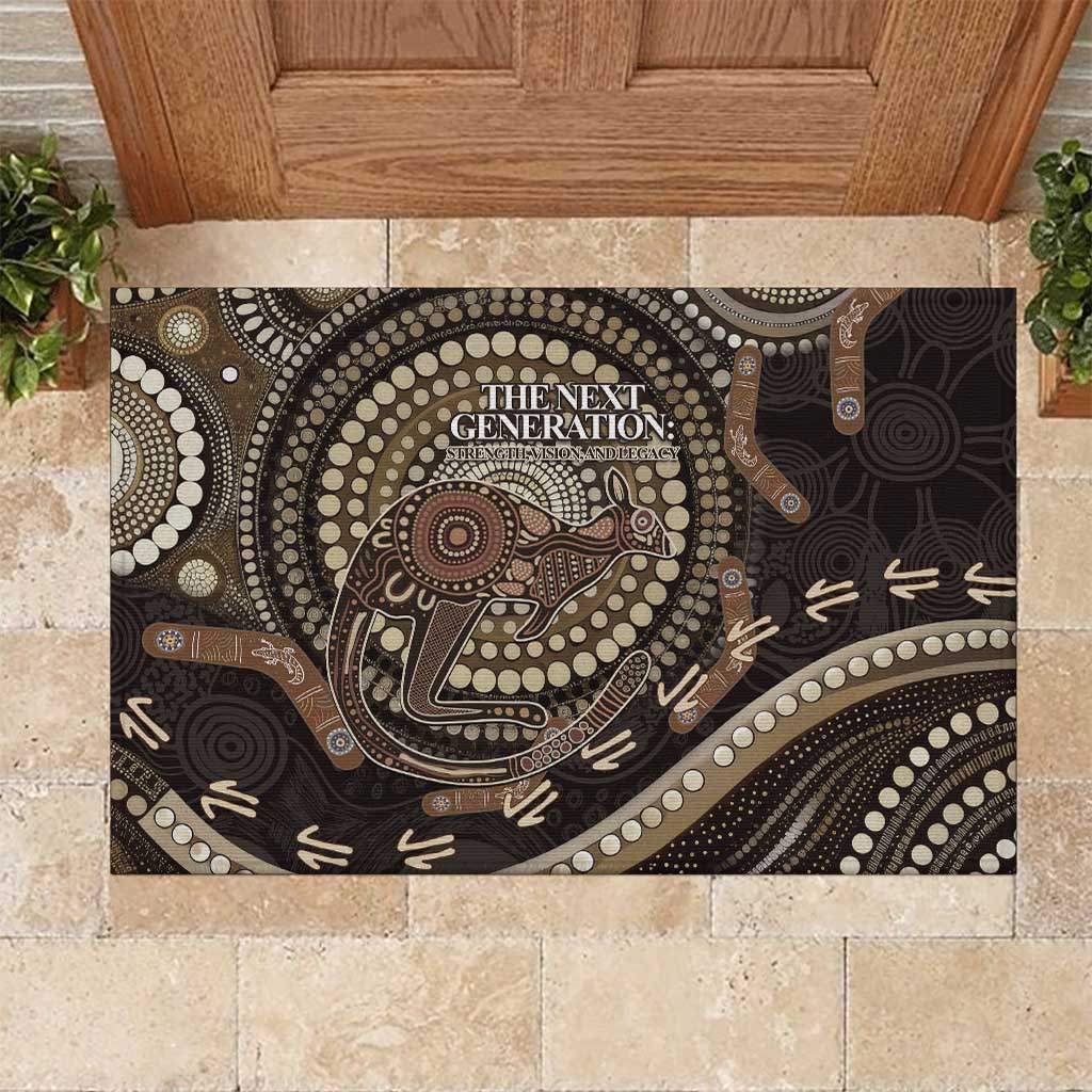 Australia NAIDOC Week 2025 Rubber Doormat Boomerang Kangaroo Indigenous Art
