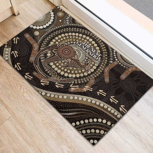 Australia NAIDOC Week 2025 Rubber Doormat Boomerang Kangaroo Indigenous Art