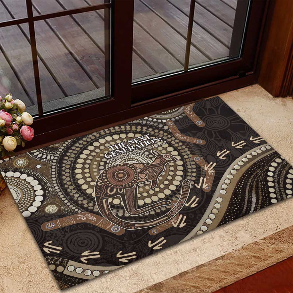 Australia NAIDOC Week 2025 Rubber Doormat Boomerang Kangaroo Indigenous Art