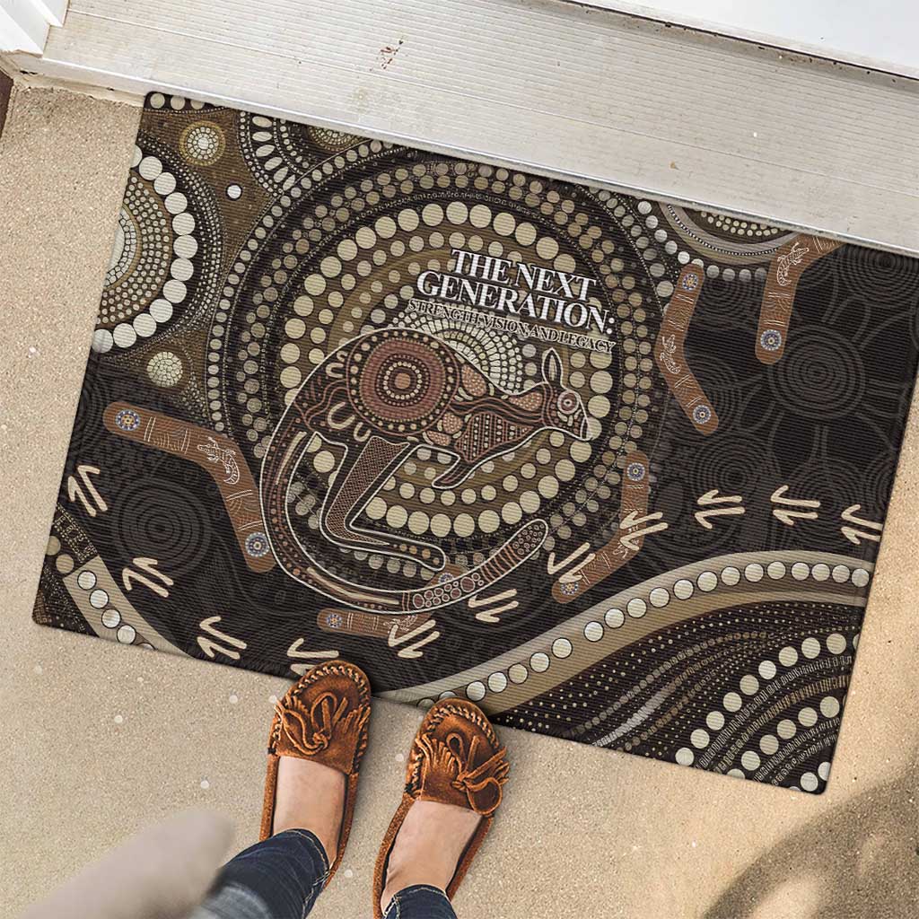 Australia NAIDOC Week 2025 Rubber Doormat Boomerang Kangaroo Indigenous Art