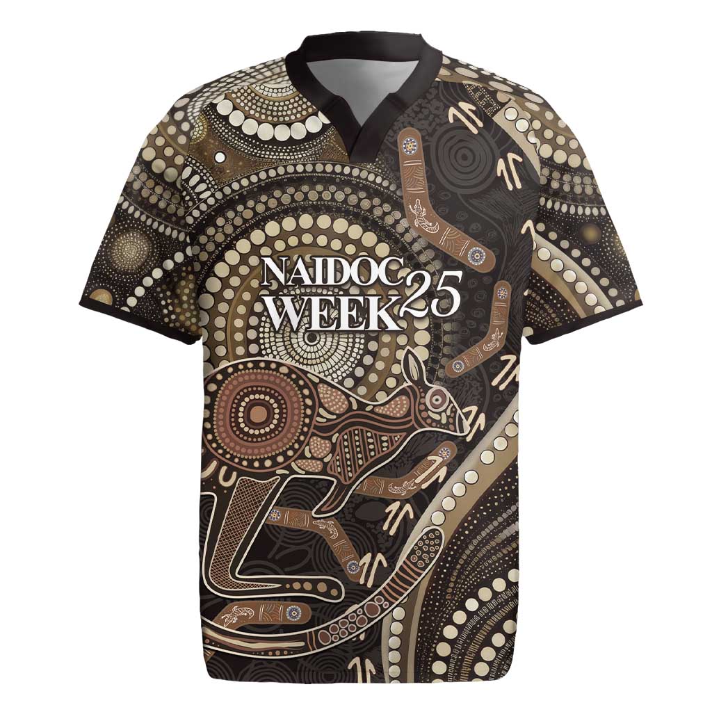 Australia NAIDOC Week 2025 Rugby Jersey Boomerang Kangaroo Indigenous Art