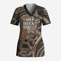 Australia NAIDOC Week 2025 Scrub Top Boomerang Kangaroo Indigenous Art - Aussie Hoodie