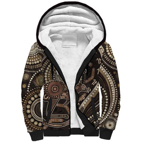 Australia NAIDOC Week 2025 Sherpa Hoodie Boomerang Kangaroo Indigenous Art