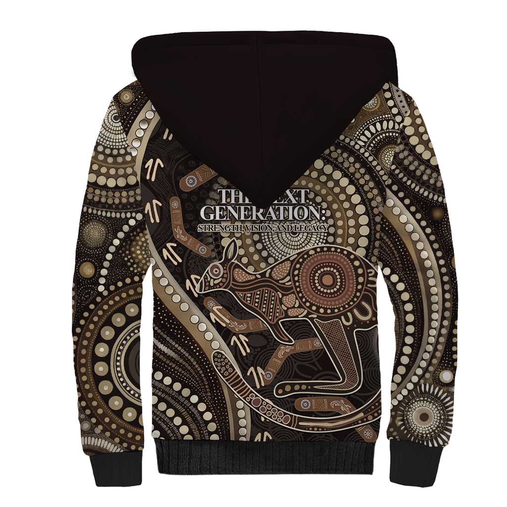 Australia NAIDOC Week 2025 Sherpa Hoodie Boomerang Kangaroo Indigenous Art