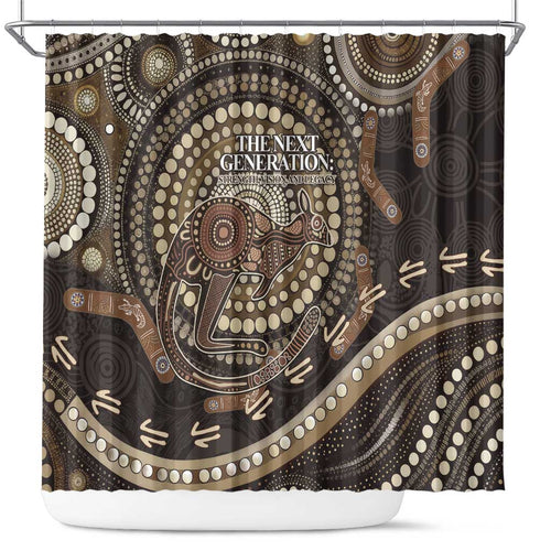 Australia NAIDOC Week 2025 Shower Curtain Boomerang Kangaroo Indigenous Art