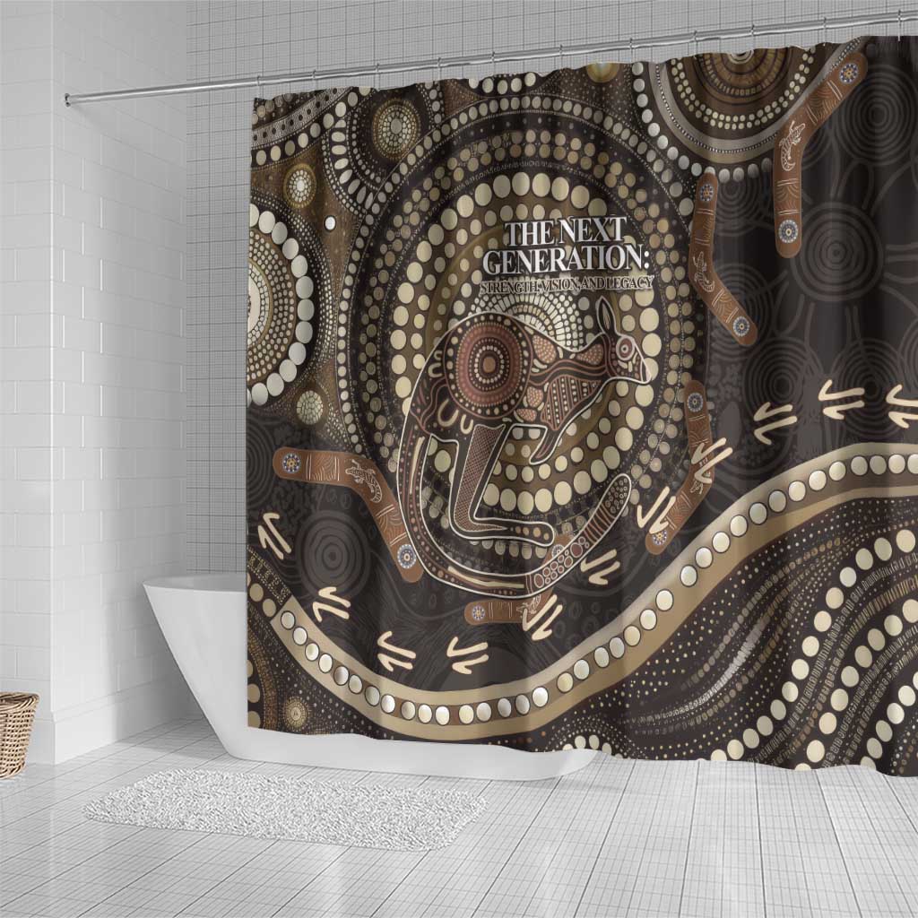 Australia NAIDOC Week 2025 Shower Curtain Boomerang Kangaroo Indigenous Art