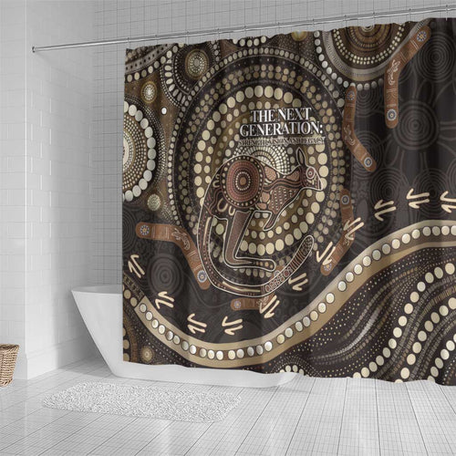 Australia NAIDOC Week 2025 Shower Curtain Boomerang Kangaroo Indigenous Art