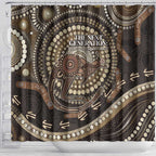 Australia NAIDOC Week 2025 Shower Curtain Boomerang Kangaroo Indigenous Art