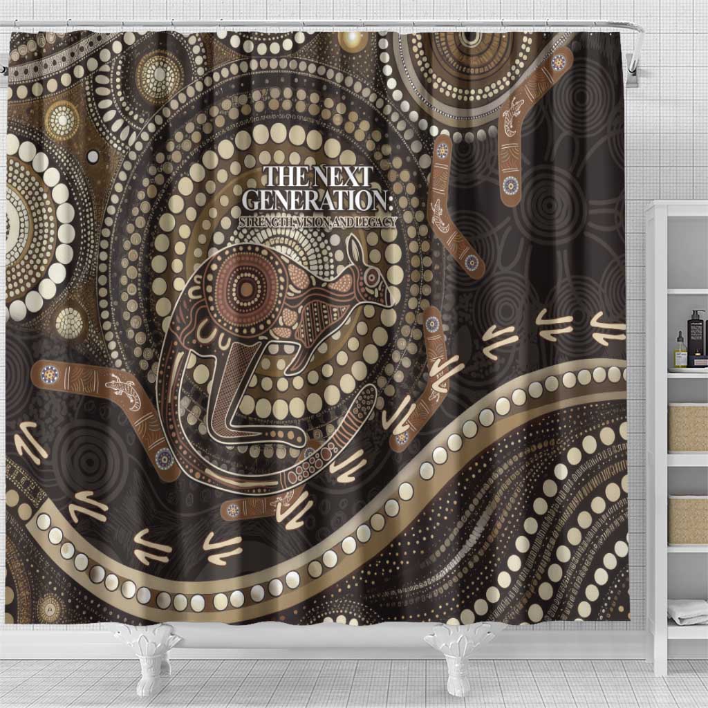 Australia NAIDOC Week 2025 Shower Curtain Boomerang Kangaroo Indigenous Art