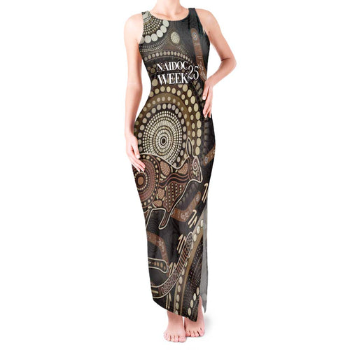 Australia NAIDOC Week 2025 Tank Maxi Dress Boomerang Kangaroo Indigenous Art