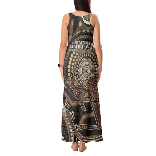 Australia NAIDOC Week 2025 Tank Maxi Dress Boomerang Kangaroo Indigenous Art