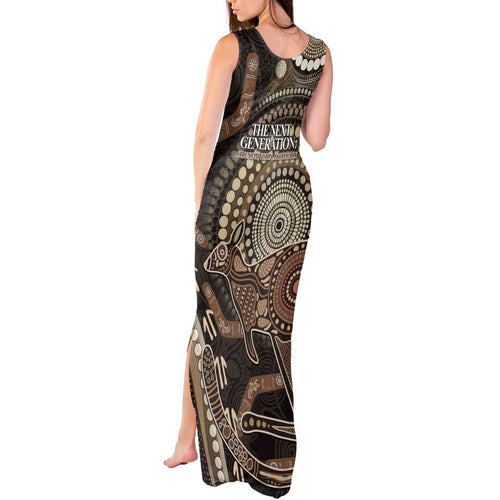 Australia NAIDOC Week 2025 Tank Maxi Dress Boomerang Kangaroo Indigenous Art