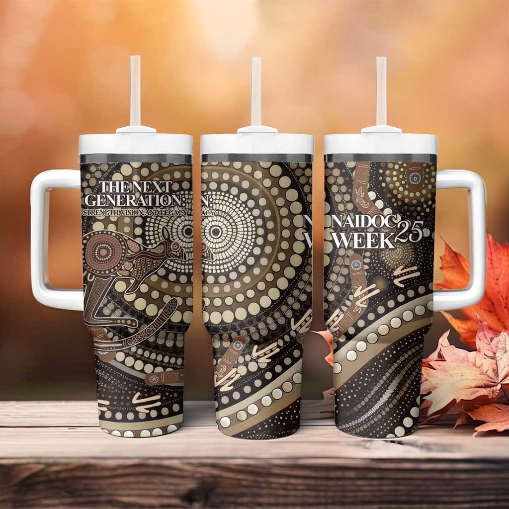 Australia NAIDOC Week 2025 Tumbler With Handle Boomerang Kangaroo Indigenous Art