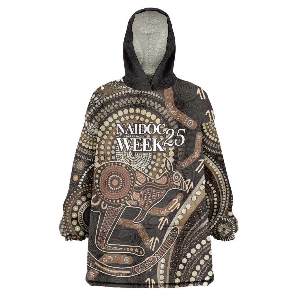Australia NAIDOC Week 2025 Wearable Blanket Hoodie Boomerang Kangaroo Indigenous Art