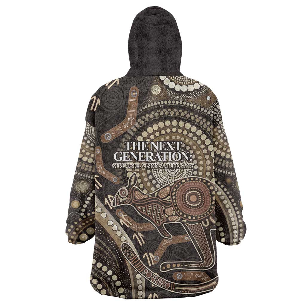 Australia NAIDOC Week 2025 Wearable Blanket Hoodie Boomerang Kangaroo Indigenous Art