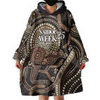 Australia NAIDOC Week 2025 Wearable Blanket Hoodie Boomerang Kangaroo Indigenous Art