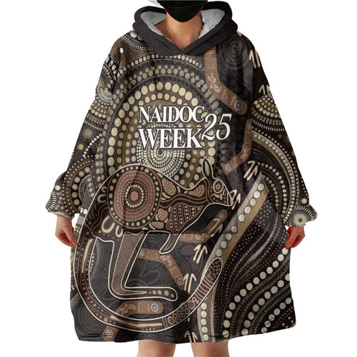 Australia NAIDOC Week 2025 Wearable Blanket Hoodie Boomerang Kangaroo Indigenous Art