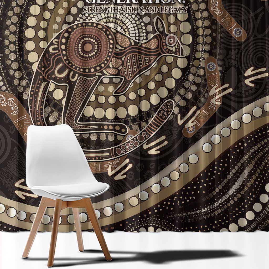 Australia NAIDOC Week 2025 Window Curtain Boomerang Kangaroo Indigenous Art