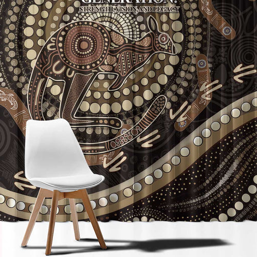 Australia NAIDOC Week 2025 Window Curtain Boomerang Kangaroo Indigenous Art