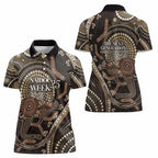 Australia NAIDOC Week 2025 Women Polo Shirt Boomerang Kangaroo Indigenous Art