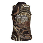 Australia NAIDOC Week 2025 Women Sleeveless Polo Shirt Boomerang Kangaroo Indigenous Art