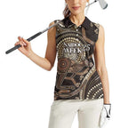 Australia NAIDOC Week 2025 Women Sleeveless Polo Shirt Boomerang Kangaroo Indigenous Art