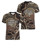 Australia NAIDOC Week 2025 Women V-Neck T-Shirt Boomerang Kangaroo Indigenous Art