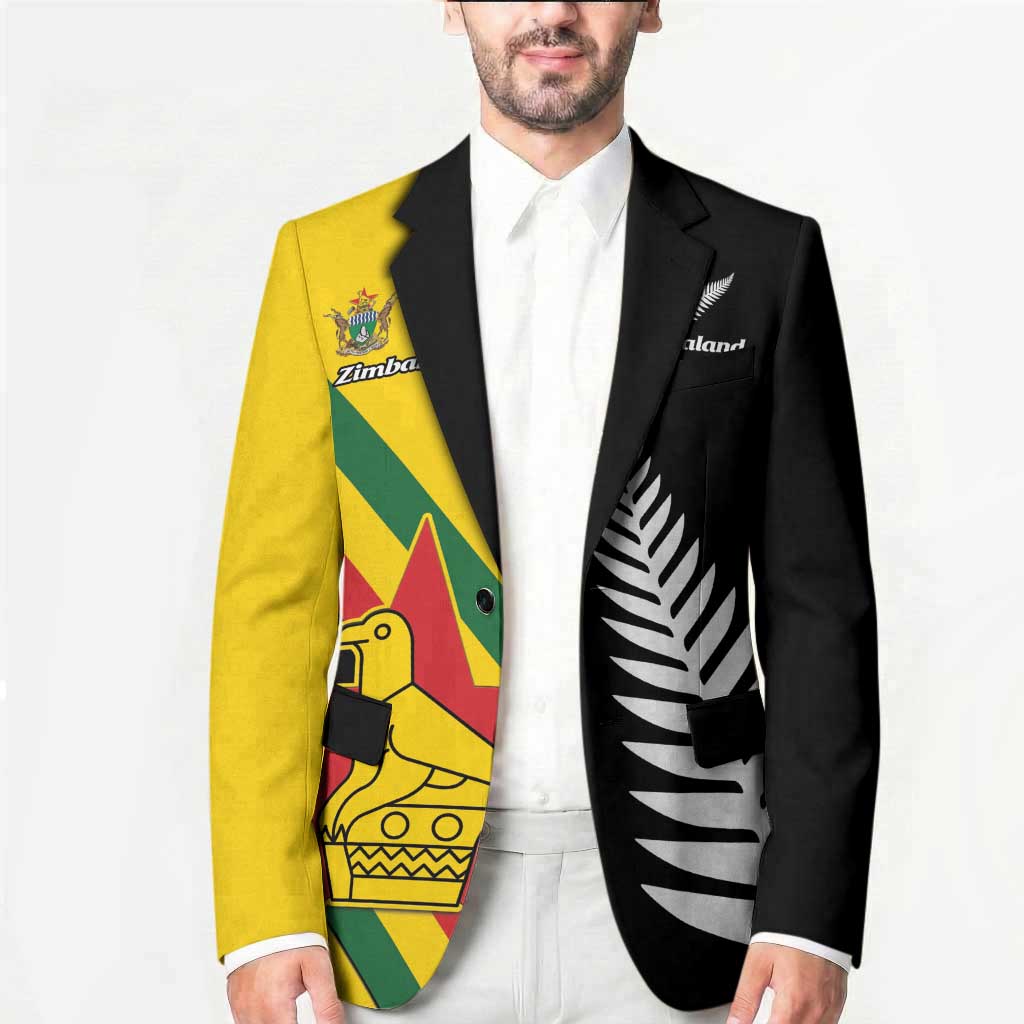 Custom New Zealand and Zimbabwe Blazer NZ Fern Zim Flag Half Style