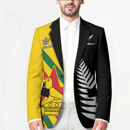 Custom New Zealand and Zimbabwe Blazer NZ Fern Zim Flag Half Style