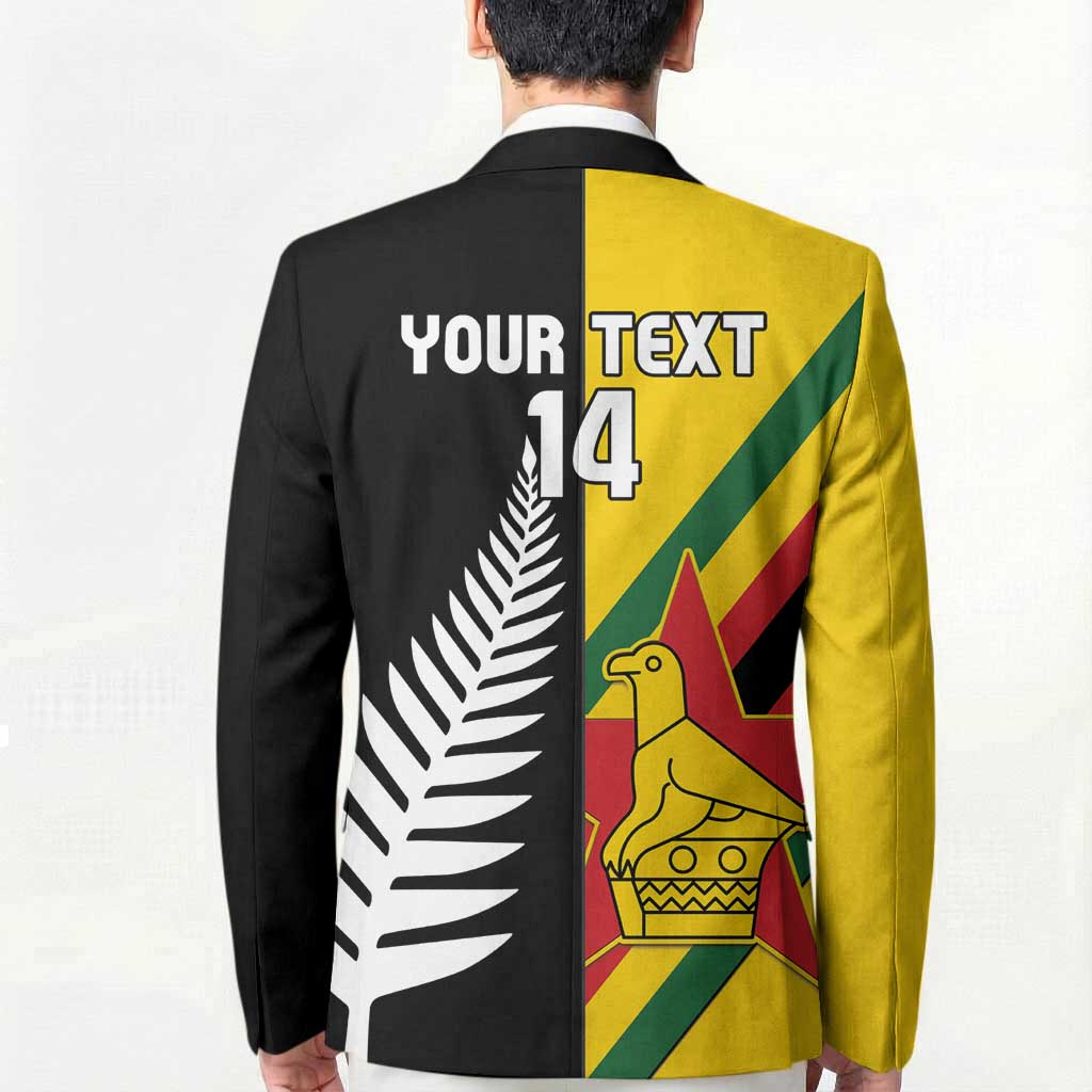 Custom New Zealand and Zimbabwe Blazer NZ Fern Zim Flag Half Style