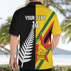 Custom New Zealand and Zimbabwe Hawaiian Shirt NZ Fern Zim Flag Half Style