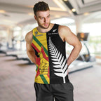 Custom New Zealand and Zimbabwe Men Tank Top NZ Fern Zim Flag Half Style